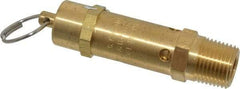 Kingston - 1/2" Inlet, ASME Safety Relief Valve - 125 Max psi, Brass - Benchmark Tooling