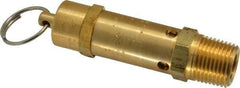 Kingston - 1/2" Inlet, ASME Safety Relief Valve - 200 Max psi, Brass - Benchmark Tooling