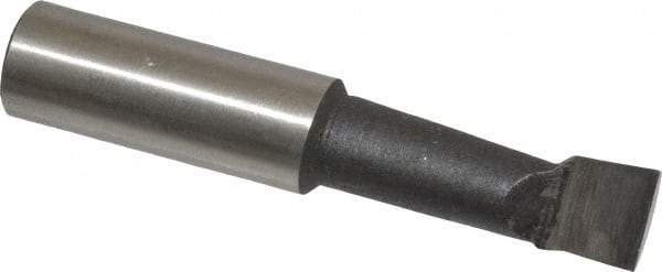 Interstate - 7/16" Min Bore Diam, 1-5/16" Max Bore Depth, 1/2 Shank Diam, Boring Bar - Right Hand Cut, Cobalt, Bright Finish - Exact Industrial Supply