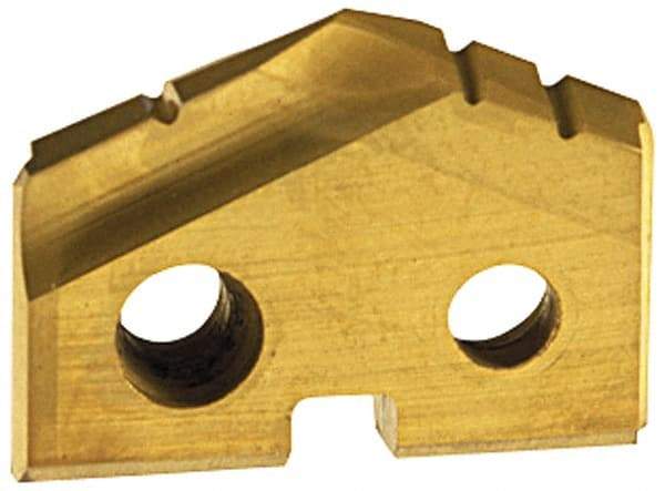 Allied Machine and Engineering - 18mm Diam x 5/32" Thick, Seat Code 1, 132° Included Angle Spade Drill Insert - TiN Coated, Carbide, Grade K20, Series T-A - Benchmark Tooling
