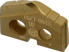 Allied Machine and Engineering - 1/2" Diam x 3/32" Thick, Seat Code Z, 132° Included Angle Spade Drill Insert - TiN Coated, Cobalt, Series T-A - Benchmark Tooling