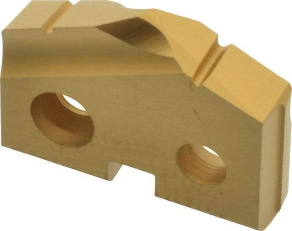 Allied Machine and Engineering - 47/64" Diam x 5/32" Thick, Seat Code 1, 132° Included Angle Spade Drill Insert - TiN Coated, Cobalt, Series T-A - Benchmark Tooling