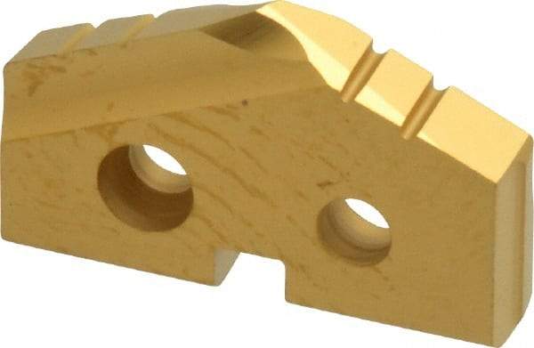 Allied Machine and Engineering - 59/64" Diam x 5/32" Thick, Seat Code 1, 132° Included Angle Spade Drill Insert - TiN Coated, Cobalt, Series T-A - Benchmark Tooling