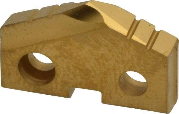 Allied Machine and Engineering - 1-1/64" Diam x 3/16" Thick, Seat Code 2, 132° Included Angle Spade Drill Insert - TiN Coated, Cobalt, Series T-A - Benchmark Tooling