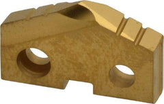 Allied Machine and Engineering - 1-1/64" Diam x 3/16" Thick, Seat Code 2, 132° Included Angle Spade Drill Insert - TiN Coated, Cobalt, Series T-A - Benchmark Tooling