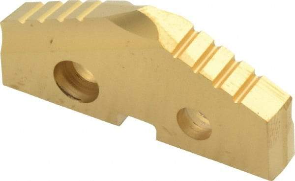 Allied Machine and Engineering - 1-5/16" Diam x 3/16" Thick, Seat Code 2, 132° Included Angle Spade Drill Insert - TiN Coated, Cobalt, Series T-A - Benchmark Tooling