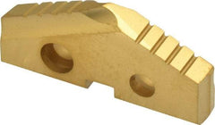 Allied Machine and Engineering - 1-11/32" Diam x 3/16" Thick, Seat Code 2, 132° Included Angle Spade Drill Insert - TiN Coated, Cobalt, Series T-A - Benchmark Tooling