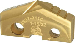 Allied Machine and Engineering - 1-15/32" Diam x 1/4" Thick, Seat Code 3, 132° Included Angle Spade Drill Insert - TiN Coated, Cobalt, Series GEN2 T-A - Benchmark Tooling