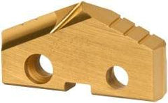 Allied Machine and Engineering - 1-1/2" Diam x 1/4" Thick, Seat Code 3, 132° Included Angle Spade Drill Insert - TiN Coated, Cobalt, Series GEN2 T-A - Benchmark Tooling