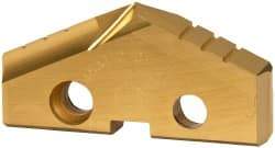 Allied Machine and Engineering - 1-21/32" Diam x 1/4" Thick, Seat Code 3, 132° Included Angle Spade Drill Insert - TiN Coated, Cobalt, Series GEN2 T-A - Benchmark Tooling