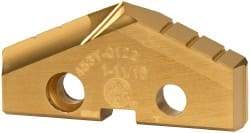 Allied Machine and Engineering - 1-11/16" Diam x 1/4" Thick, Seat Code 3, 132° Included Angle Spade Drill Insert - TiN Coated, Cobalt, Series GEN2 T-A - Benchmark Tooling
