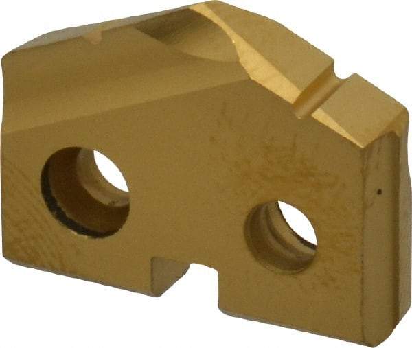 Allied Machine and Engineering - 47/64" Diam x 5/32" Thick, Seat Code 1, 132° Included Angle Spade Drill Insert - TiN Coated, High Speed Steel, Series T-A - Benchmark Tooling