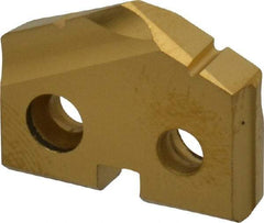 Allied Machine and Engineering - 47/64" Diam x 5/32" Thick, Seat Code 1, 132° Included Angle Spade Drill Insert - TiN Coated, High Speed Steel, Series T-A - Benchmark Tooling
