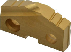 Allied Machine and Engineering - 31/32" Diam x 3/16" Thick, Seat Code 2, 132° Included Angle Spade Drill Insert - TiN Coated, High Speed Steel, Series T-A - Benchmark Tooling