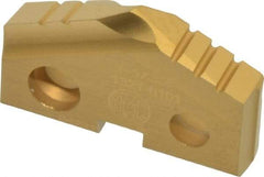 Allied Machine and Engineering - 1-1/32" Diam x 3/16" Thick, Seat Code 2, 132° Included Angle Spade Drill Insert - TiN Coated, High Speed Steel, Series T-A - Benchmark Tooling