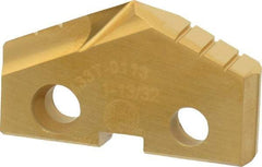 Allied Machine and Engineering - 1-13/32" Diam x 1/4" Thick, Seat Code 3, 132° Included Angle Spade Drill Insert - TiN Coated, High Speed Steel, Series GEN2 T-A - Benchmark Tooling