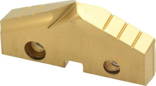 Allied Machine and Engineering - 1-15/16" Diam x 5/16" Thick, Seat Code 4, 132° Included Angle Spade Drill Insert - TiN Coated, High Speed Steel, Series GEN2 T-A - Benchmark Tooling