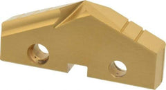 Allied Machine and Engineering - 2" Diam x 5/16" Thick, Seat Code 4, 132° Included Angle Spade Drill Insert - TiN Coated, High Speed Steel, Series GEN2 T-A - Benchmark Tooling