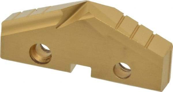 Allied Machine and Engineering - 2-1/32" Diam x 5/16" Thick, Seat Code 4, 132° Included Angle Spade Drill Insert - TiN Coated, High Speed Steel, Series GEN2 T-A - Benchmark Tooling
