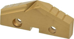 Allied Machine and Engineering - 2-1/32" Diam x 5/16" Thick, Seat Code 4, 132° Included Angle Spade Drill Insert - TiN Coated, High Speed Steel, Series GEN2 T-A - Benchmark Tooling