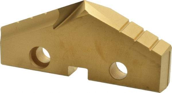 Allied Machine and Engineering - 2-3/32" Diam x 5/16" Thick, Seat Code 4, 132° Included Angle Spade Drill Insert - TiN Coated, High Speed Steel, Series GEN2 T-A - Benchmark Tooling