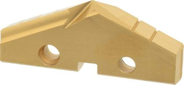 Allied Machine and Engineering - 2-5/16" Diam x 5/16" Thick, Seat Code 4, 132° Included Angle Spade Drill Insert - TiN Coated, High Speed Steel, Series GEN2 T-A - Benchmark Tooling
