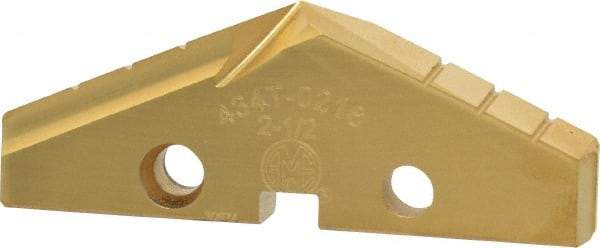 Allied Machine and Engineering - 2-1/2" Diam x 5/16" Thick, Seat Code 4, 132° Included Angle Spade Drill Insert - TiN Coated, High Speed Steel, Series GEN2 T-A - Benchmark Tooling