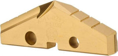 Allied Machine and Engineering - 2-17/32" Diam x 5/16" Thick, Seat Code 4, 132° Included Angle Spade Drill Insert - TiN Coated, High Speed Steel, Series GEN2 T-A - Benchmark Tooling