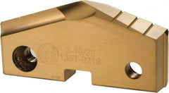 Allied Machine and Engineering - 2-19/32" Diam x 7/16" Thick, Seat Code 5, 144° Included Angle Spade Drill Insert - TiN Coated, High Speed Steel, Series T-A - Benchmark Tooling