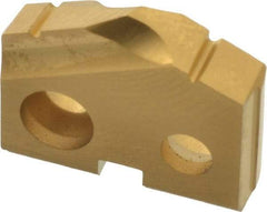 Allied Machine and Engineering - 17/32" Diam x 1/8" Thick, Seat Code 0, 132° Included Angle Spade Drill Insert - TiN Coated, Carbide, Grade K20, Series T-A - Benchmark Tooling