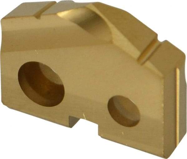 Allied Machine and Engineering - 9/16" Diam x 1/8" Thick, Seat Code 0, 132° Included Angle Spade Drill Insert - TiN Coated, Carbide, Grade K20, Series T-A - Benchmark Tooling