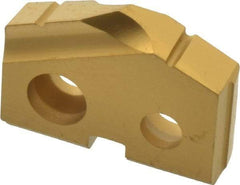 Allied Machine and Engineering - 37/64" Diam x 1/8" Thick, Seat Code 0, 132° Included Angle Spade Drill Insert - TiN Coated, Carbide, Grade K20, Series T-A - Benchmark Tooling