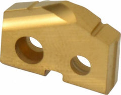 Allied Machine and Engineering - 19/32" Diam x 1/8" Thick, Seat Code 0, 132° Included Angle Spade Drill Insert - TiN Coated, Carbide, Grade K20, Series T-A - Benchmark Tooling