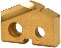 Allied Machine and Engineering - 15.5mm Diam x 1/8" Thick, Seat Code 0, 132° Included Angle Spade Drill Insert - TiN Coated, Carbide, Grade K20, Series T-A - Benchmark Tooling