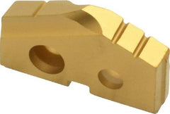 Allied Machine and Engineering - 11/16" Diam x 1/8" Thick, Seat Code 0, 132° Included Angle Spade Drill Insert - TiN Coated, Carbide, Grade K20, Series T-A - Benchmark Tooling