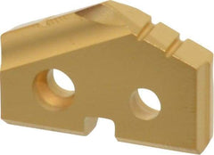 Allied Machine and Engineering - 27/32" Diam x 5/32" Thick, Seat Code 1, 132° Included Angle Spade Drill Insert - TiN Coated, Carbide, Grade K20, Series T-A - Benchmark Tooling