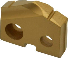 Allied Machine and Engineering - 17/32" Diam x 1/8" Thick, Seat Code 0, 132° Included Angle Spade Drill Insert - TiN Coated, Carbide, Grade P40, Series T-A - Benchmark Tooling