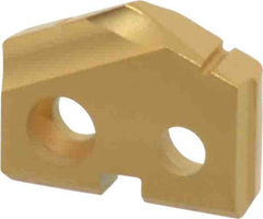 Allied Machine and Engineering - 9/16" Diam x 1/8" Thick, Seat Code 0, 132° Included Angle Spade Drill Insert - TiN Coated, Carbide, Grade P40, Series T-A - Benchmark Tooling