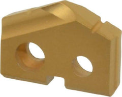 Allied Machine and Engineering - 19/32" Diam x 1/8" Thick, Seat Code 0, 132° Included Angle Spade Drill Insert - TiN Coated, Carbide, Grade P40, Series T-A - Benchmark Tooling