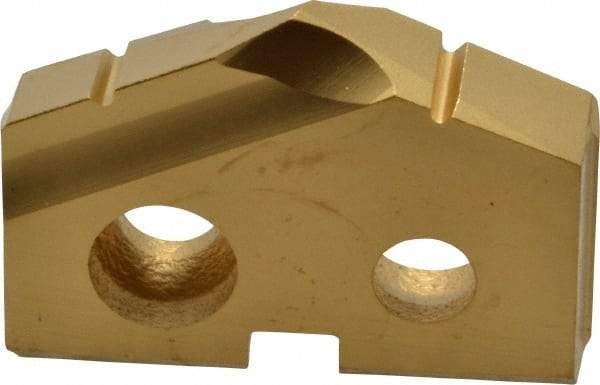 Allied Machine and Engineering - 5/8" Diam x 1/8" Thick, Seat Code 0, 132° Included Angle Spade Drill Insert - TiN Coated, Carbide, Grade P40, Series T-A - Benchmark Tooling