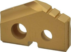 Allied Machine and Engineering - 21/32" Diam x 1/8" Thick, Seat Code 0, 132° Included Angle Spade Drill Insert - TiN Coated, Carbide, Grade P40, Series T-A - Benchmark Tooling