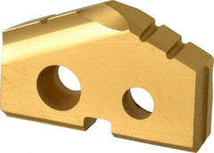 Allied Machine and Engineering - 11/16" Diam x 1/8" Thick, Seat Code 0, 132° Included Angle Spade Drill Insert - TiN Coated, Carbide, Grade P40, Series T-A - Benchmark Tooling