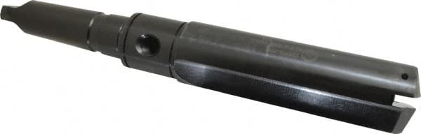 Allied Machine and Engineering - Series 5, 2-1/2 to 3-1/2" Diam, 5MT Taper Shank, Straight Flute Spade Drill - 6-3/4" Max Depth, 11-5/16" Body Length, 16-15/16" OAL, Short Length, Through Coolant - Benchmark Tooling