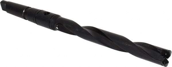 Allied Machine and Engineering - Series 1.5, 55/64 to 15/16" Diam, 3MT Taper Shank, Helical Flute Spade Drill - 6-3/4" Max Depth, 9-39/64" Body Length, 13-5/32" OAL, Standard Length, Through Coolant - Benchmark Tooling