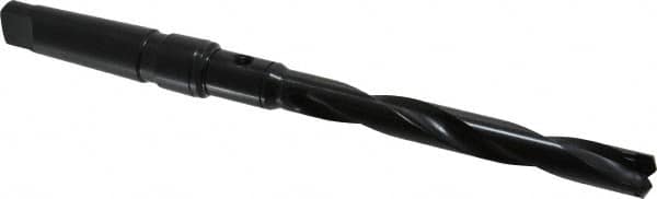 Allied Machine and Engineering - Series 1.5, 55/64 to 15/16" Diam, 4MT Taper Shank, Helical Flute Spade Drill - 6-3/4" Max Depth, 9-43/64" Body Length, 14-5/32" OAL, Standard Length, Through Coolant - Benchmark Tooling