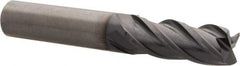 OSG - 3/8", 1" LOC, 3/8" Shank Diam, 2-1/2" OAL, 4 Flute, Solid Carbide Square End Mill - Single End, TiAlN Finish, Spiral Flute, 35° Helix, Centercutting, Right Hand Cut, Right Hand Flute, Series HP441 - Benchmark Tooling