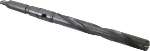 Allied Machine and Engineering - Series 2, 31/32 to 1-3/8" Diam, 3MT Taper Shank, Helical Flute Spade Drill - 7-3/8" Max Depth, 10-15/64" Body Length, 13-25/32" OAL, Standard Length, Through Coolant - Benchmark Tooling