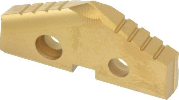 Allied Machine and Engineering - 1-3/8" Diam x 3/16" Thick, Seat Code 2, 132° Included Angle Spade Drill Insert - TiN Coated, Carbide, Grade K20, Series T-A - Benchmark Tooling