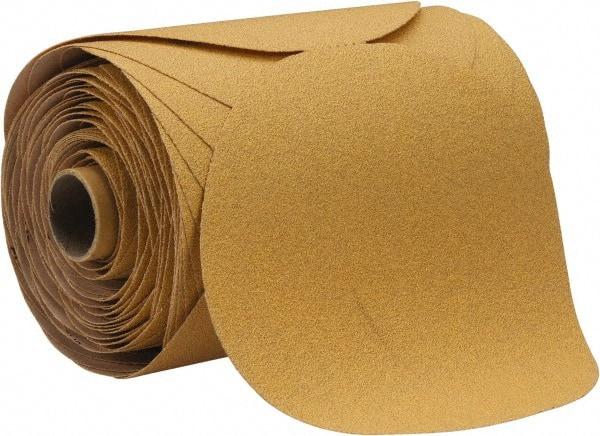 Value Collection - 6" Diam, 80 Grit Aluminum Oxide Adhesive PSA Disc - Medium Grade, A Weighted Paper Backing, For Orbital or Dual-Action Sanders - Benchmark Tooling