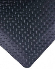 Wearwell - 75' Long x 6' Wide, Dry Environment, Anti-Fatigue Matting - Black, Vinyl with Nitrile Blend Base, Beveled on 4 Sides - Benchmark Tooling